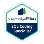 Certificazione Knowledge Pillars SQL Coding Specialist Badges