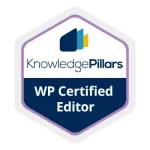 Certificazione Knowledge Pillars WordPress Certified Editor Badges